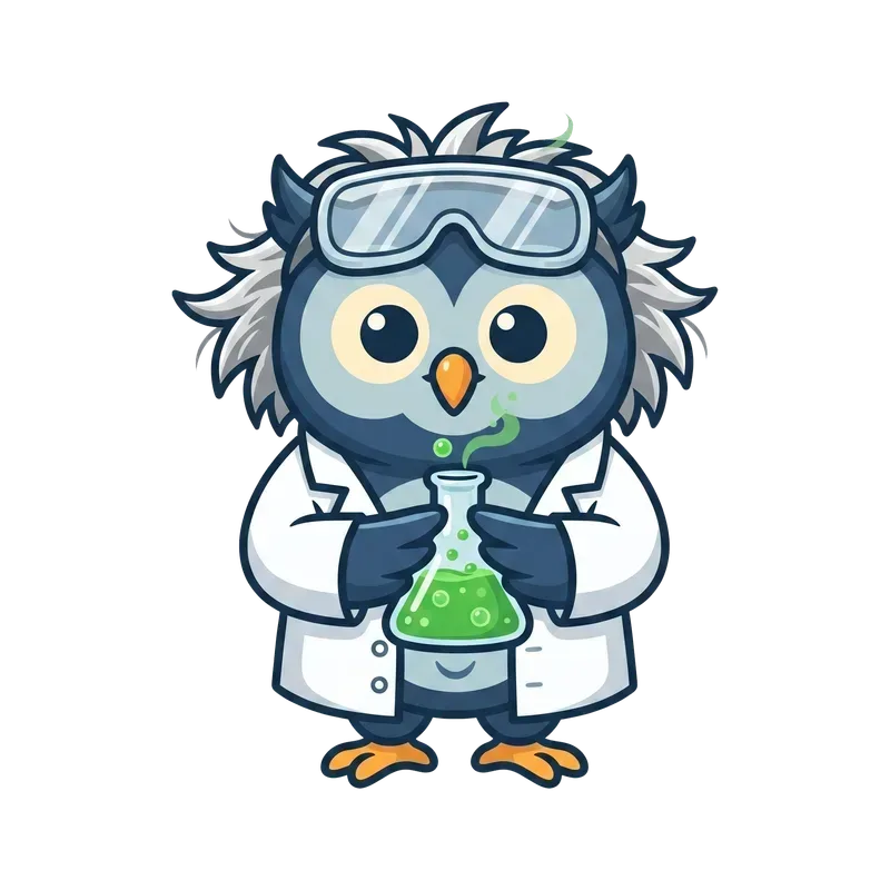 Hibou scientifique avec lunettes pour CE2-CM2